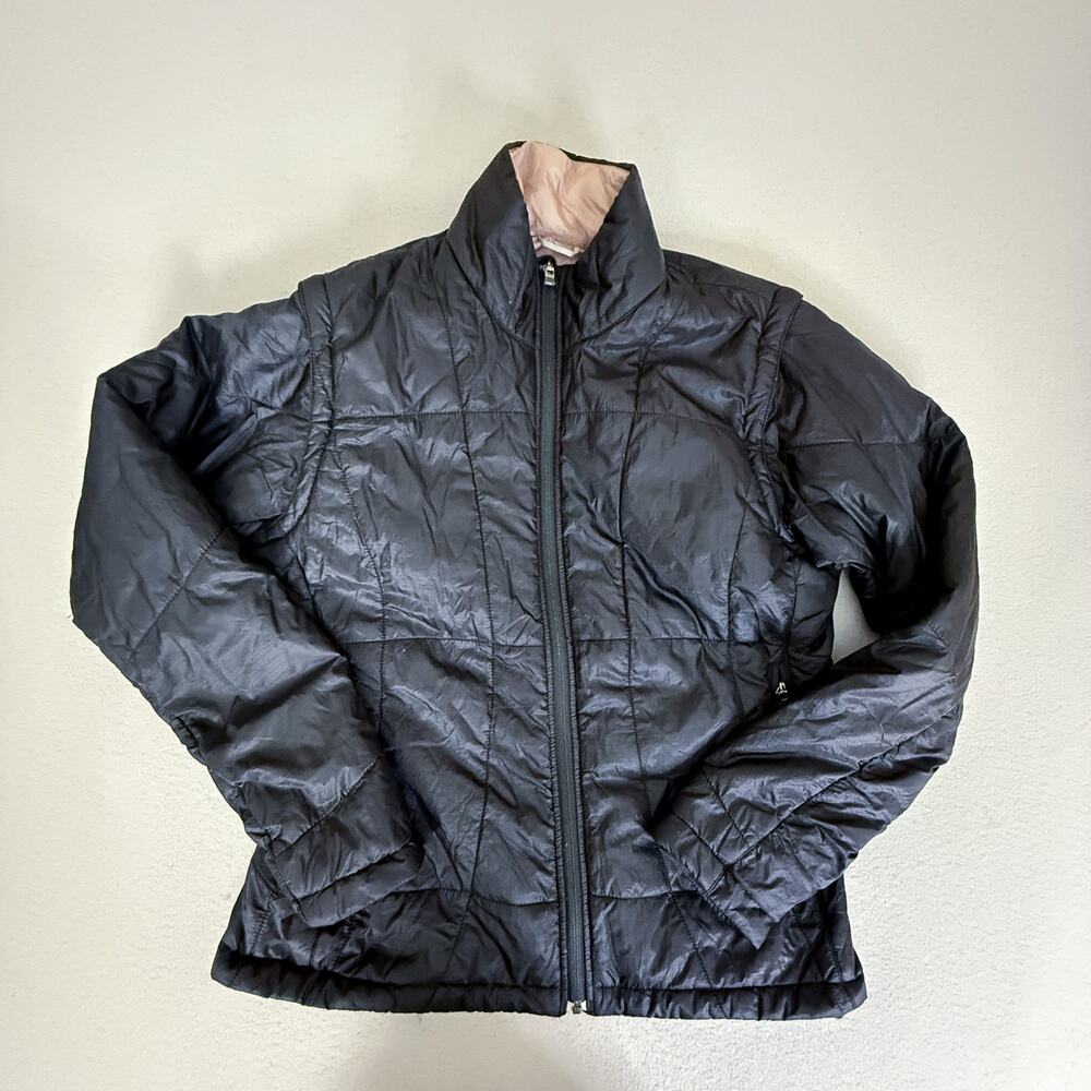 REI Co-op Womens M Black Insulated Jacket Full Zip Lightweight Puffer Coat